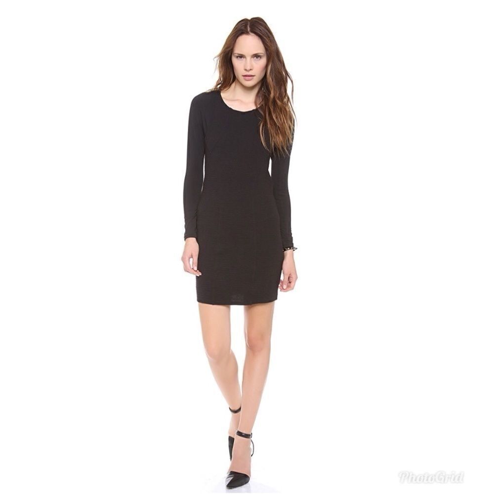 Charlie Jade black long sleeve bodycon dress